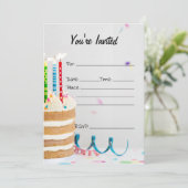 Invitation Remplir l'invitation d'anniversaire vide (Debout devant)