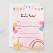 Invitation Remplir l'invitation d'anniversaire vide (Devant)