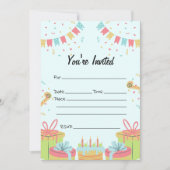Invitation Remplir l'invitation d'anniversaire vide (Devant)