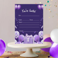 Remplir l'invitation d'anniversaire vide