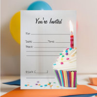Remplir l'invitation d'anniversaire vide
