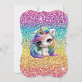 Invitation Remplir l'invitation de licorne (Dos)