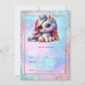 Invitation Remplir l'invitation de licorne (Devant)