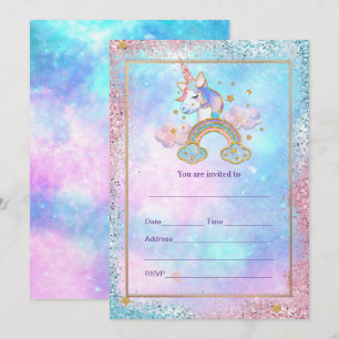 Invitation Remplir l'invitation de licorne