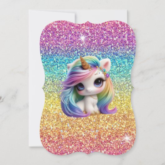 Invitation Remplir l'invitation Unicorn (Dos)