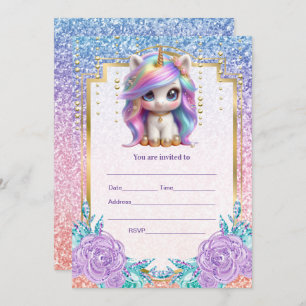 Invitation Remplir l'invitation Unicorn
