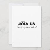 Invitation Remplissage manuscrit Multi-usage Typographie noir (Dos)