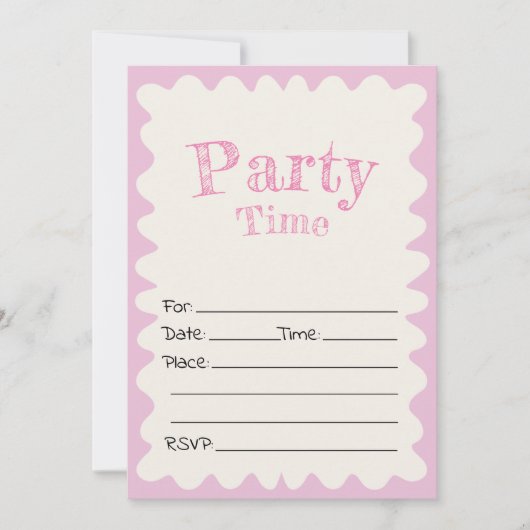 Invitation Remplissez L'Invitation D'Anniversaire Vierge (Devant)