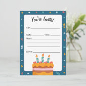 Invitation Remplissez L'Invitation D'Anniversaire Vierge (Debout devant)