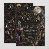 Invitation Remué par la douceur de seize ans au clair de lune (Devant / Derrière)