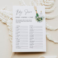 REMY Bébé animal minimaliste Baby shower jeu