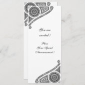 Invitation RENAISSANCE, blanc (Devant / Derrière)