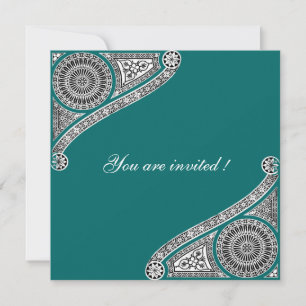 Invitation RENAISSANCE, bleu vert