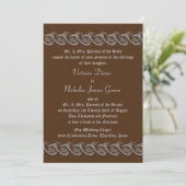 Invitation Renaissance Brown avec Mariage en eau douce (Debout devant)