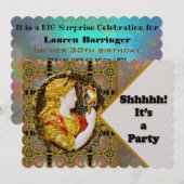 Invitation Renaissance gothique Vieux Monde Surprise (Devant / Derrière)