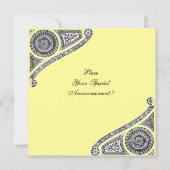 Invitation RENAISSANCE, jaune (Dos)