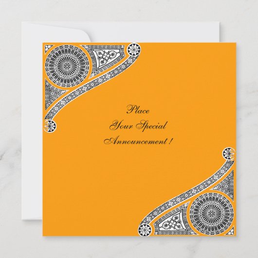 Invitation RENAISSANCE, jaune orange (Dos)