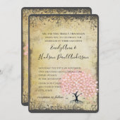 Invitation Renaissance Médiéval Pink Heart Mariage (Devant / Derrière)