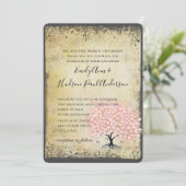 Invitation Renaissance Médiéval Pink Heart Mariage (Debout devant)