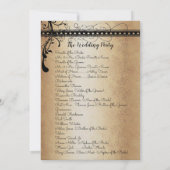 Invitation Renaissance médiévale Gold & Black Wedding Program (Dos)