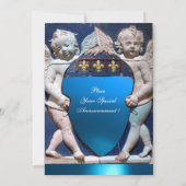INVITATION RENAISSANCE PETITS ANGES SAPHIR BLEU MONOGRAMME (Dos)