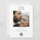 Invitation Renaissance Regency Ornate Bow Black AIO Mariage (Dos)