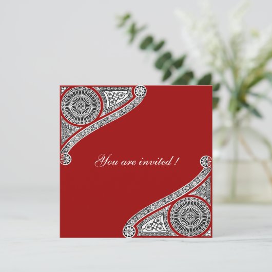 Invitation RENAISSANCE ,rouge (Debout devant)