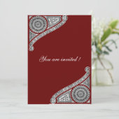 Invitation RENAISSANCE, rouge (Debout devant)