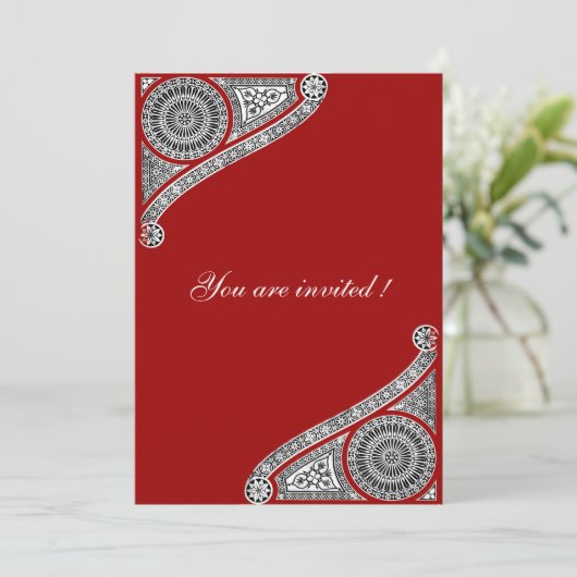 Invitation RENAISSANCE, rouge (Debout devant)