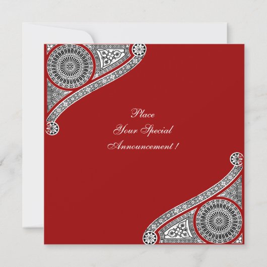 Invitation RENAISSANCE, rouge (Dos)