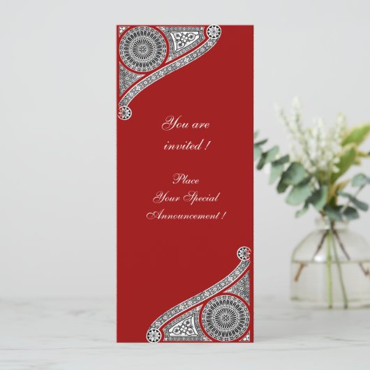 Invitation RENAISSANCE ,rouge (Debout devant)