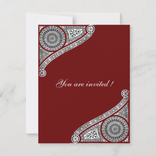 Invitation RENAISSANCE, rouge (Devant)