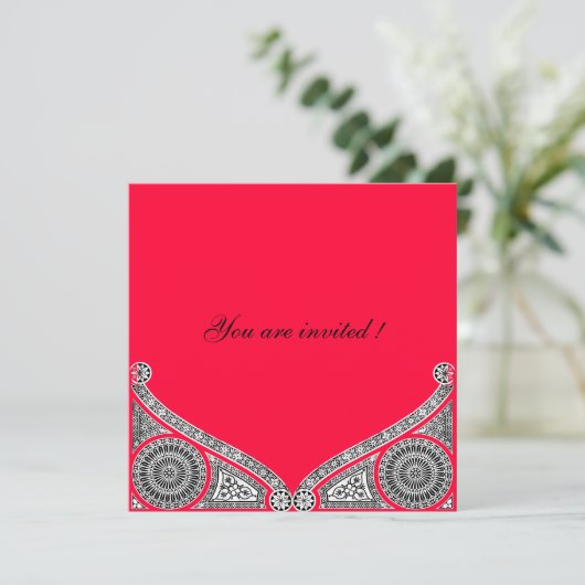 Invitation RENAISSANCE ,rouge (Debout devant)