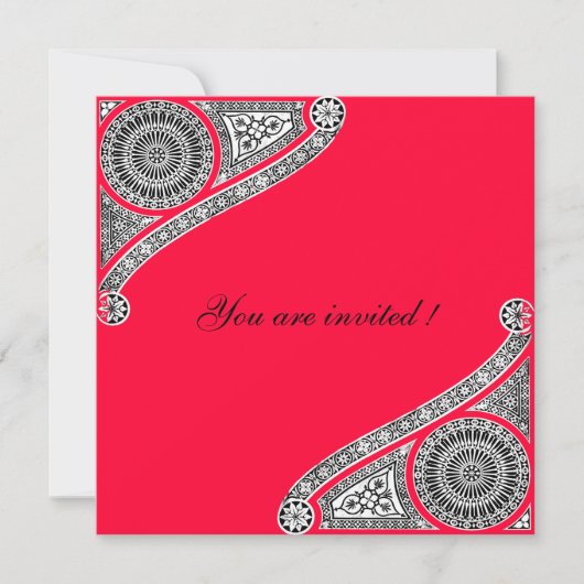 Invitation RENAISSANCE ,rouge (Devant)