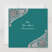 Invitation RENAISSANCE ,vert bleu (Dos)
