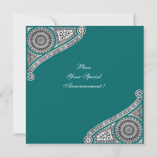 Invitation RENAISSANCE ,vert bleu (Dos)