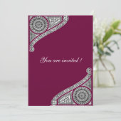 Invitation RENAISSANCE, violet (Debout devant)