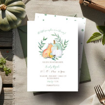 Renard à thème automne et Baby shower Citrouille