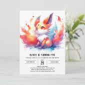 Invitation Renard amusant modifiable Anniversaire (Debout devant)