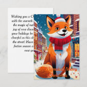 Invitation Renard anthropomorphe (Devant / Derrière)