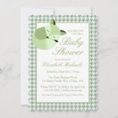 Invitation Renard Baby shower vert (Devant)