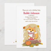 Invitation Renard d'Automne (Devant / Derrière)