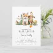 Invitation Renard d'eau de l'automne | Baby shower d'automne (Debout devant)
