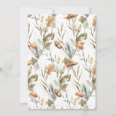 Invitation Renard d'eau de l'automne | Baby shower d'automne (Dos)