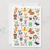 Invitation Renard des bois et Baby shower animal des forêts I (Dos)