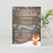 Invitation Renard d'hiver rustique d'Onederland (Debout devant)