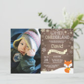 Invitation Renard d'hiver rustique d'Onederland (Debout devant)