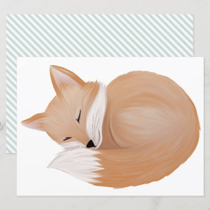Invitation Renard dormant, coupé