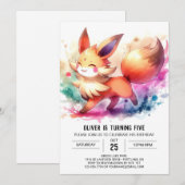 Invitation Renard enchanté (Devant / Derrière)