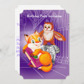 Invitation renard et hibou (Devant / Derrière)